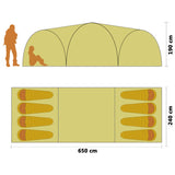 vidaXL Tente igloo de camping 650x240x190 cm 8 personnes Bleu