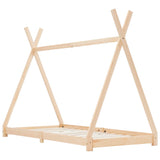 vidaXL Cadre de lit d'enfant Blanc Bois de pin massif 80x160 cm