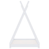 vidaXL Cadre de lit d'enfant Blanc Bois de pin massif 80x160 cm