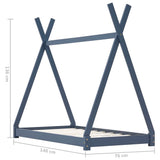 vidaXL Cadre de lit d'enfant Blanc Bois de pin massif 80x160 cm