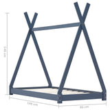 vidaXL Cadre de lit d'enfant Blanc Bois de pin massif 80x160 cm