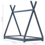 vidaXL Cadre de lit d'enfant Blanc Bois de pin massif 80x160 cm