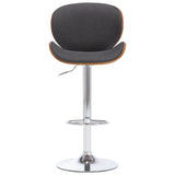 vidaXL Tabouret de bar Gris Tissu