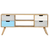 vidaXL Meuble TV 110x35x48 cm Bois de manguier massif