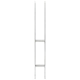 vidaXL Piquets de clôture 6 pcs Argenté 10x6x60 cm Acier galvanisé