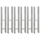 vidaXL Piquets de clôture 6 pcs Argenté 10x6x60 cm Acier galvanisé (plusieurs options disponibles)