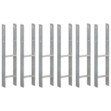 vidaXL Piquets de clôture 6 pcs Argenté 10x6x60 cm Acier galvanisé
