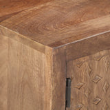 vidaXL Meuble TV 138x30x46 cm Bois massif de manguier