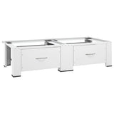 vidaXL Socle pour machine à laver Blanc