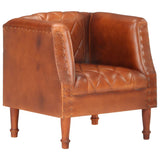 vidaXL Chaise cabriolet marron Cuir véritable de chèvre (plusieurs options disponibles)