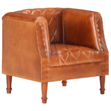 vidaXL Chaise cabriolet marron Cuir véritable de chèvre