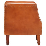 vidaXL Chaise cabriolet marron Cuir véritable de chèvre