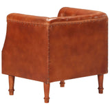 vidaXL Chaise cabriolet marron Cuir véritable de chèvre