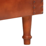 vidaXL Chaise cabriolet marron Cuir véritable de chèvre