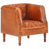 vidaXL Chaise cabriolet marron Cuir véritable de chèvre