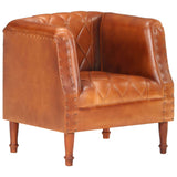vidaXL Chaise cabriolet marron Cuir véritable de chèvre