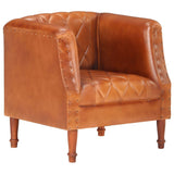 vidaXL Chaise cabriolet marron Cuir véritable de chèvre