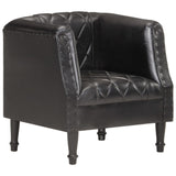 vidaXL Chaise cabriolet marron Cuir véritable de chèvre