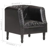 vidaXL Chaise cabriolet marron Cuir véritable de chèvre