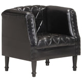 vidaXL Chaise cabriolet marron Cuir véritable de chèvre