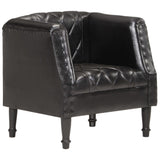 vidaXL Chaise cabriolet marron Cuir véritable de chèvre