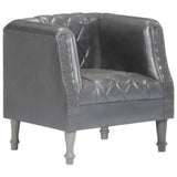 vidaXL Chaise cabriolet marron Cuir véritable de chèvre