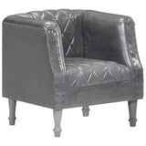 vidaXL Chaise cabriolet marron Cuir véritable de chèvre