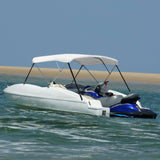 vidaXL Auvent bimini à 3 arceaux Bleu 183x140x137 cm