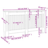 vidaXL Cache-radiateurs 2 pcs blanc MDF 172 cm