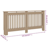 vidaXL Cache-radiateurs 2 pcs blanc MDF 172 cm