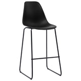 vidaXL Ensemble de bar 3 pcs Plastique Noir
