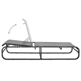 vidaXL Chaise longue Aluminium et textilène