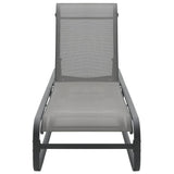 vidaXL Chaise longue Aluminium et textilène