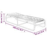 vidaXL Chaise longue Aluminium et textilène