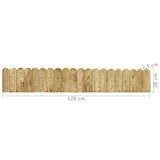 vidaXL Rouleaux de bordure 3 pcs 120 cm bois de pin imprégné