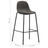 vidaXL Ensemble de bar 3 pcs Tissu Noir