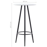 vidaXL Ensemble de bar 3 pcs Tissu Noir