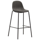 vidaXL Ensemble de bar 3 pcs Tissu Noir