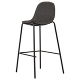 vidaXL Ensemble de bar 3 pcs Tissu Noir