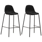 vidaXL Ensemble de bar 3 pcs Tissu Noir