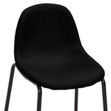 vidaXL Ensemble de bar 3 pcs Tissu Noir
