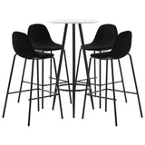 vidaXL Ensemble de bar 3 pcs Tissu Noir