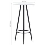 vidaXL Ensemble de bar 3 pcs Tissu Noir