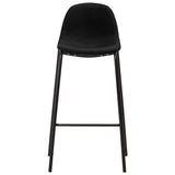 vidaXL Ensemble de bar 3 pcs Tissu Noir
