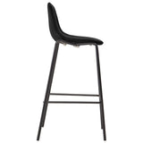 vidaXL Ensemble de bar 3 pcs Tissu Noir