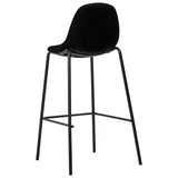 vidaXL Ensemble de bar 3 pcs Tissu Noir