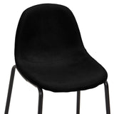 vidaXL Ensemble de bar 3 pcs Tissu Noir