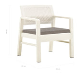 vidaXL Salon de jardin 3 pcs Plastique Blanc