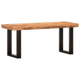 vidaXL Banc 110 cm Bois de manguier brut massif et acier (plusieurs options disponibles)
