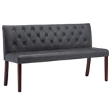 vidaXL Banc 120 cm Gris Similicuir daim